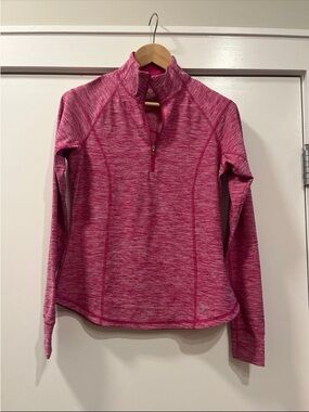 Old Navy Pink Heather Active Quarter-Zip Pullover